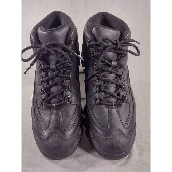 Worx Red Wing Steel Toe Boots Mens 6.5 M Black Leather ASTM  F2413-18 - Picture 1 of 10